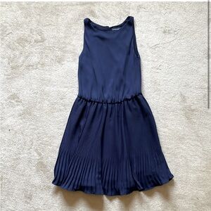 navy blue ralph lauren scoop neck Formal  pleated dress size 10